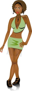 Vector of Club Girl 6, dressed for Fashion. See others in this series.