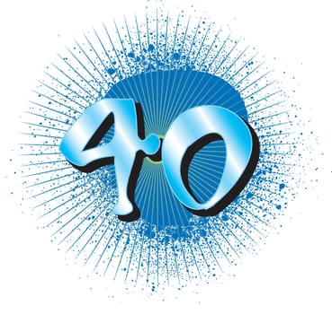 Vector Illustration for Special Birthdays Anniversaries and Occasions. Great for t-shirt or cards.