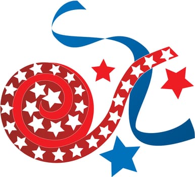 Vector Illustration for the 4th of July Independence. Set of Icons and Buttons.