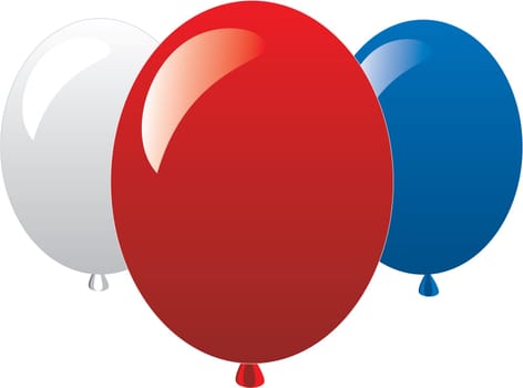 Vector Illustration for the 4th of July Independence. Set of Icons and Buttons.
