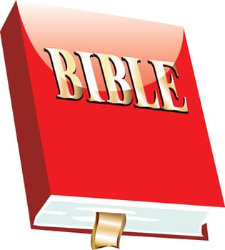Raster version of a golden Holy red bible.