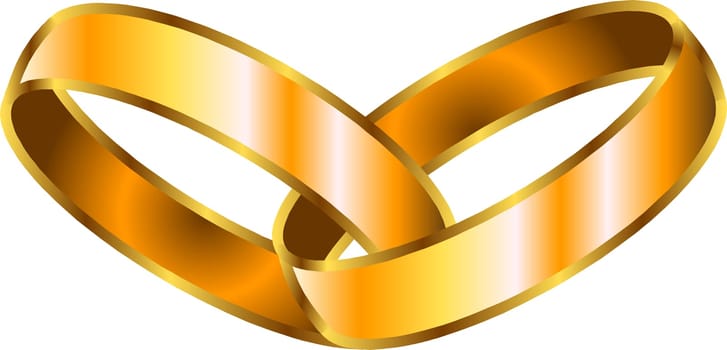 Vector Illustration of silver Promise Rings.