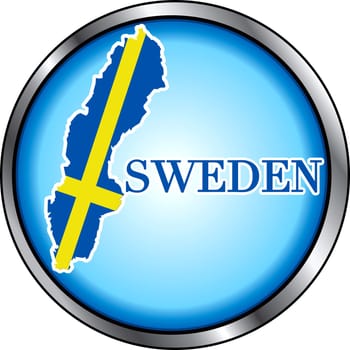 Vector Illustration for the Sweden, Round Button.