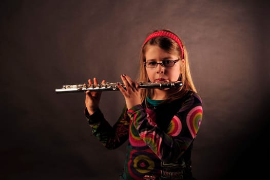 Girl with flute