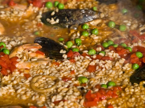 paella on the open market on potrobello road