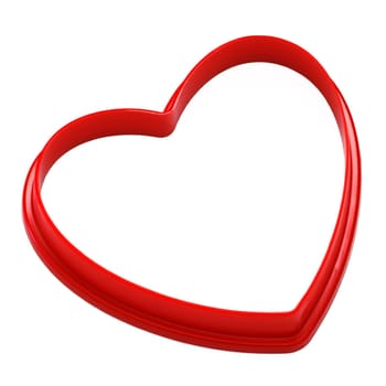 heart shape over white background