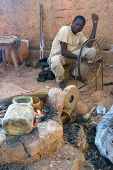 Manufacturing of Bronze in Burkina Faso. The bronziers take large chances by running bronze without any protection in an extreme furnace. Works of art which they produce are of an incredible precision for the little of tools they have.