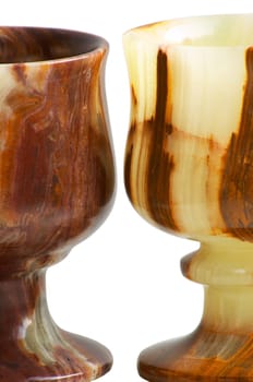 Stone cups, isolated