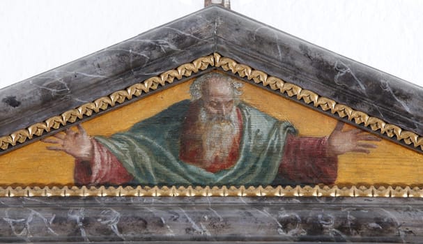 ZAGREB, CROATIA - DECEMBER 12: Paolo Veronese: God the Father, exhibited at the Great Masters renesnse in Croatia, opened December 12, 2011. in Zagreb, Croatia