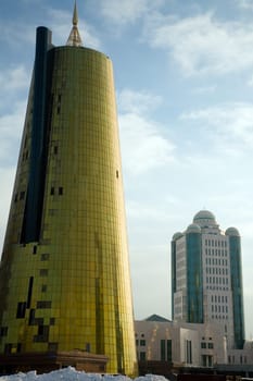 Modern office buildings. Astana, capital of Kazakhstan Republic, march 2007.