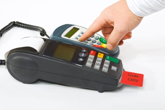 Credit card terminal (POS-terminal) for payment