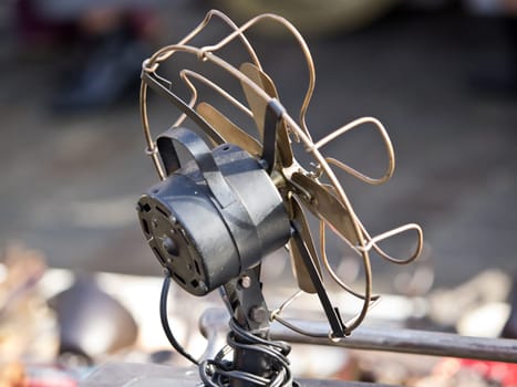 old metal,black ventilator on the open market