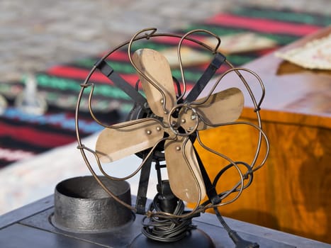 old black,metal retro ventilator