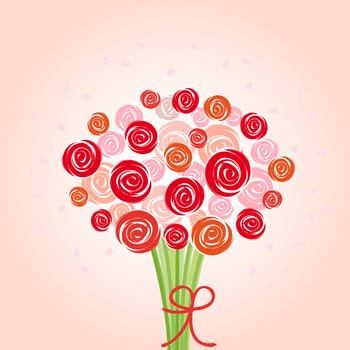 bouquet red flowers