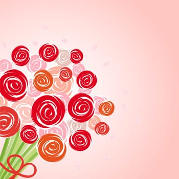 bouquet red flowers
