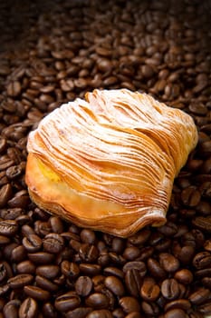 puff pastry with coffee