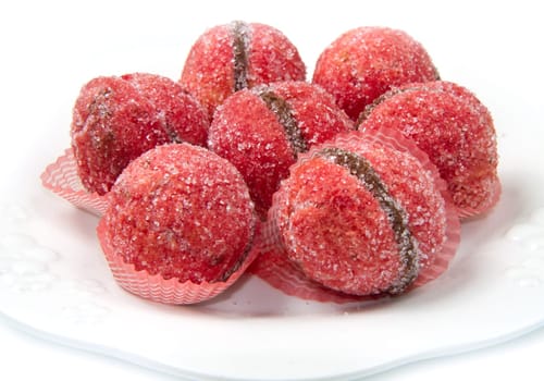 pastries with fruit and chocolate
