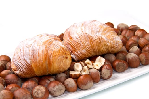 puff pastry with hazelnuts