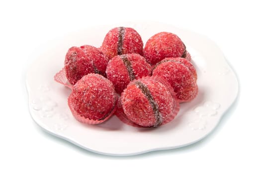 pastries with fruit and chocolate