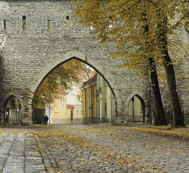 Street of city of Tallinn