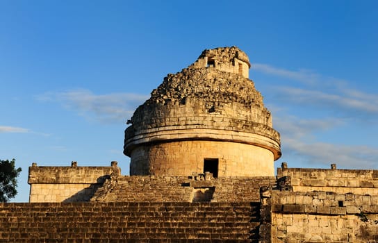 The observatory at Chichen Itza, mexoco, Yucatan