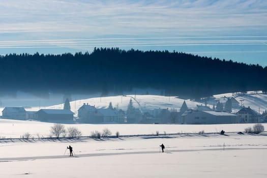 Expedition to la Brévine,the cold pole of Switzerland