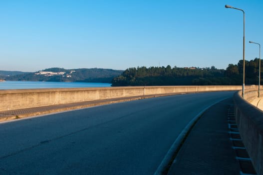 stunning bridge view with river (amazing blue sky)