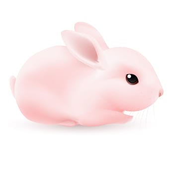 Pink Rabbit. Illustration on white background for design