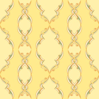 Vintage Pattern. illustration on yellow background for design