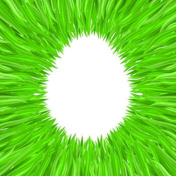 The contour of the egg of the grass.  Illustration for design