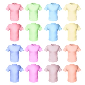 Shirts pale tones. Illustration on white background for design