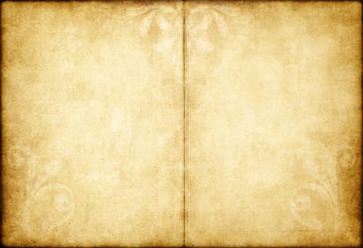 grungy old yellow brown vintage parchment paper texture