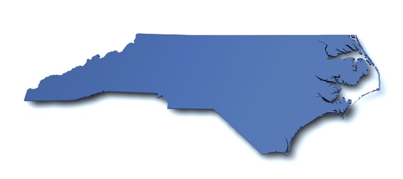 Map of North Carolina - United States