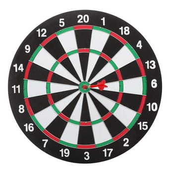 Dartboard bullŽs eye. Isolated on white background
