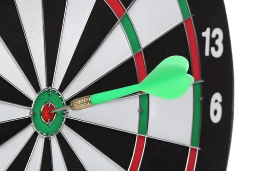 Dartboard bullŽs eye. Isolated on white background