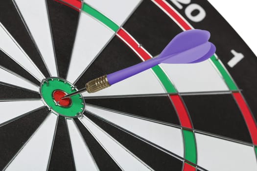 Dartboard bullŽs eye. Isolated on white background