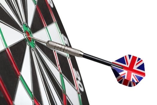 Dartboard bullŽs eye. Isolated on white background