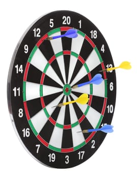 Dartboard bullŽs eye. Isolated on white background