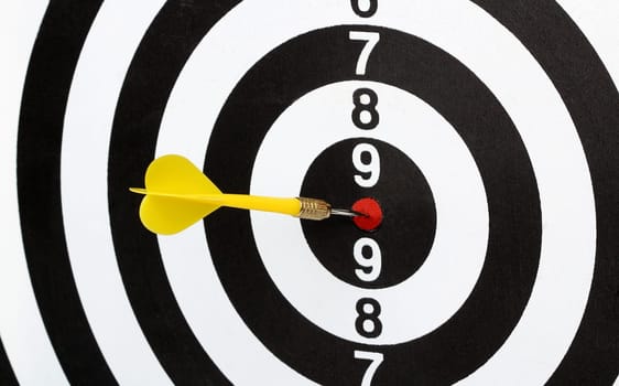 Dartboard bullŽs eye. Isolated on white background
