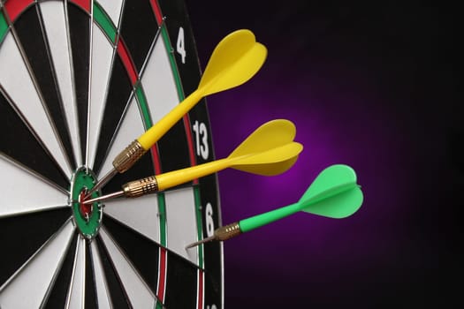 Dartboard bullŽs eye.