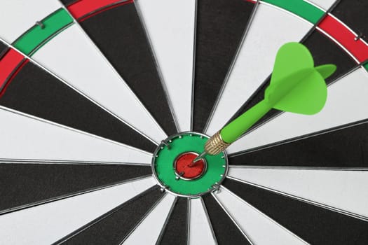 Dartboard bullŽs eye. Isolated on white background
