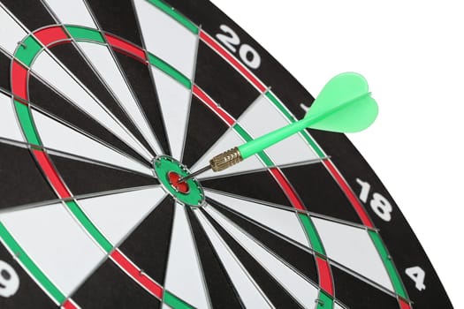 Dartboard bullŽs eye. Isolated on white background