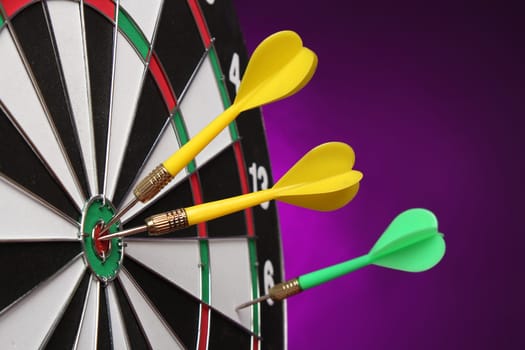 Dartboard bullŽs eye.