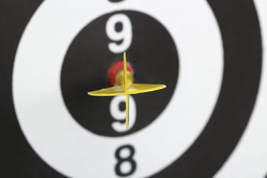 Dartboard bullŽs eye. Isolated on white background