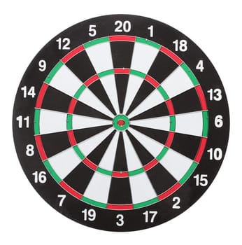 Dartboard isolated on white background