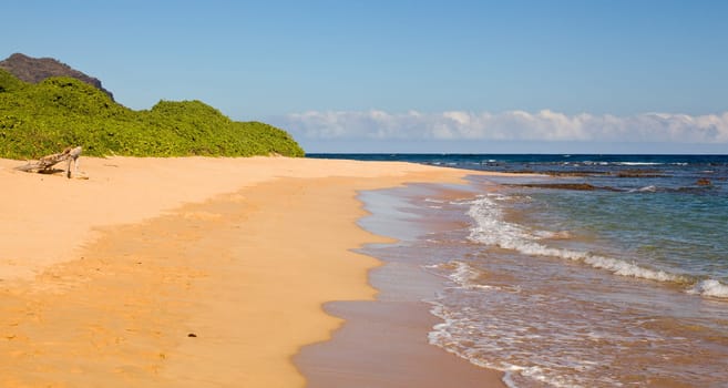 Mahaulepu beach near Poipu on south coast of Kauai