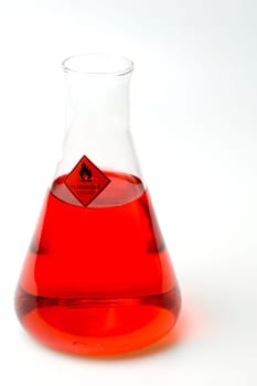 Beaker with Red Liquid.