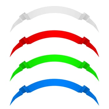 Banners set number one. Illustration on white background for design
