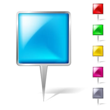 Pointers set. Illustration on white background for design