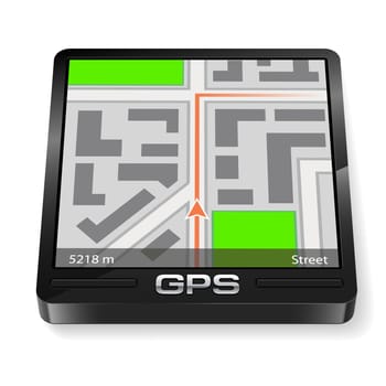 GPS Navigator. Illustration on white background for design